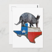 Texas Armadillo Postkarte (Vorne/Hinten)