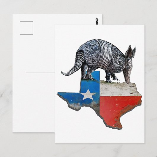 Texas Armadillo Postkarte (Vorne/Hinten)