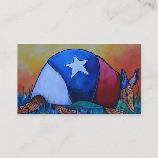 Texas Armadillo Visitenkarte (Vorderseite)