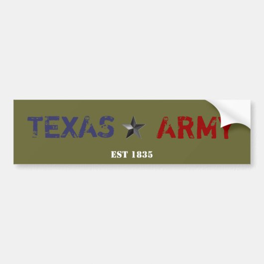 TEXAS-ARMEE AUTOAUFKLEBER (Vorne)