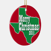 Texas-Art-Weihnachtsverzierung 2011 Keramikornament (Rechts)