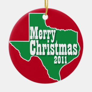 Texas-Art-Weihnachtsverzierung 2011 Keramikornament
