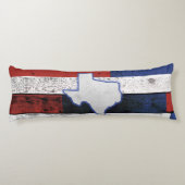 Texas auf Holzplatten Seitenschläferkissen (Rückseite)