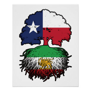 Texas aufgewachsene iranische Wurzeln Löwe und Son Poster