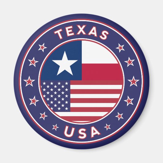 Texas Aufkleber, Handy, Totbeutel Magnet (Vorne)
