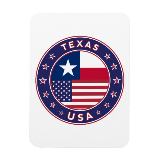 Texas Aufkleber, Handy, Totbeutel Magnet (Vertikal)