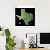 Texas aus dem Weltraum Poster (Heimbüro)
