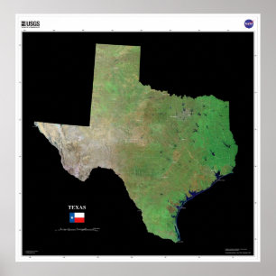 Texas aus dem Weltraum Poster
