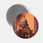 TEXAS, AUSTIN MAGNET (Vorderseite/Rückseite)