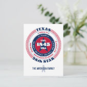 Texas, Austin, TX, Patriotic, Monogram Postkarte (Stehend Vorderseite)