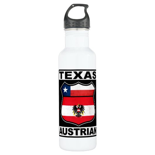 Texas Austrian American Edelstahlflasche (Vorderseite)