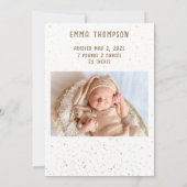 Texas Baby Birth Announcement Balloons Blume Einladung (Rückseite)