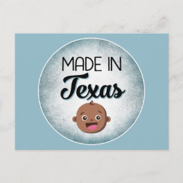 Texas Baby Funny Blue American Black Baby Postkarte