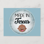 Texas Baby Funny Blue American Black Baby Postkarte (Vorderseite)
