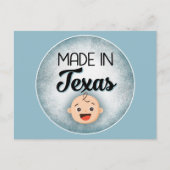 Texas Baby Funny Blue New Boy Postcard Postkarte