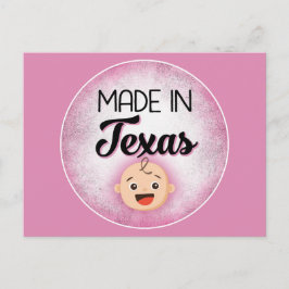 Texas Baby Funny Pink New Girl Postcard Postkarte