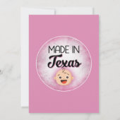 Texas Baby Shower Funny Pink Girls Einladung (Rückseite)