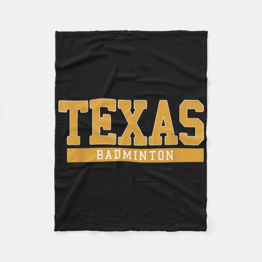 Texas Badminton Fleecedecke (Vorderseite)