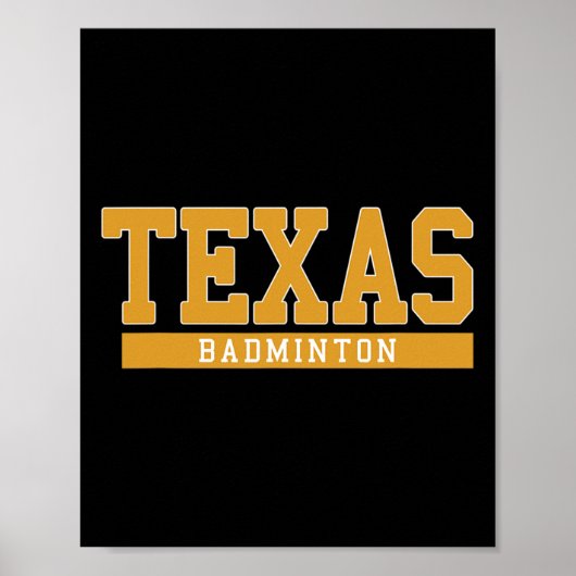 Texas Badminton Poster (Vorne)