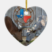 Texas Barn Art Keramik Ornament (Vorne)