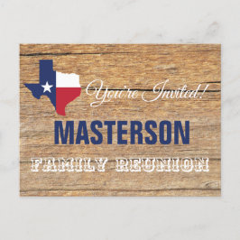 Texas Barnwood Family Wiedersehen Einladung Postkarte