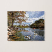 Texas Barton Creek / Ladybird Lake Swans Puzzle (Horizontal)