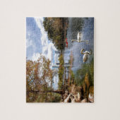 Texas Barton Creek / Ladybird Lake Swans Puzzle (Vertikal)