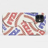 Texas-Baseball-Collage Case-Mate iPhone Hülle (Rückseite (Horizontal))