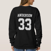 Texas Baseball Mama Personalisiert Baseball Stitch Sweatshirt (Rückseite)