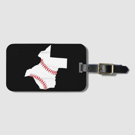 Texas Baseball Staat lustig Texas Baseball Gepäckanhänger (Vorderseite (Horizontal))