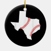 Texas Baseball Staat lustig Texas Baseball Keramik Ornament (Hinten)