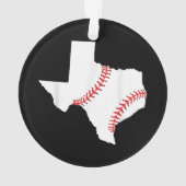 Texas Baseball Staat lustig Texas Baseball Ornament (Rückseite)