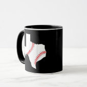 Texas Baseball Staat lustig Texas Baseball Tasse (Vorderseite Links)