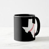 Texas Baseball Staat lustig Texas Baseball Tasse (VorderseiteRechts)