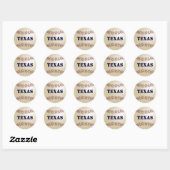 Texas Baseball Sticker / Siegel (Blatt)