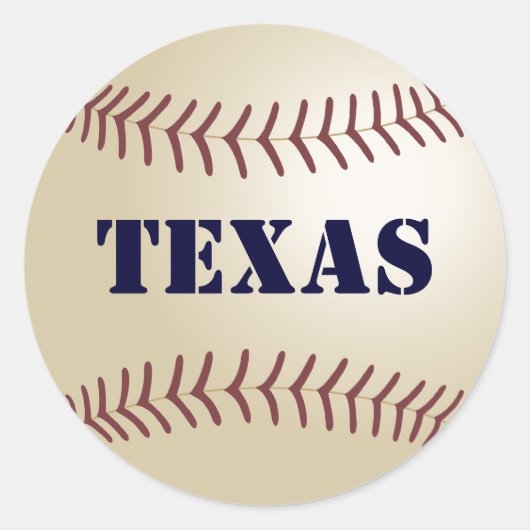 Texas Baseball Sticker / Siegel (Vorderseite)