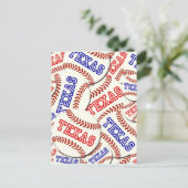 Texas Baseballs Collage Postkarte (Stehend Vorderseite)