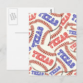 Texas Baseballs Collage Postkarte (Vorne/Hinten)