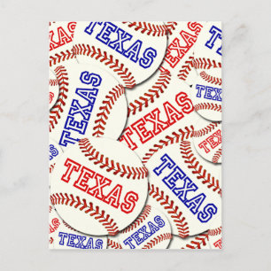 Texas Baseballs Collage Postkarte