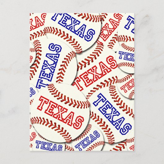 Texas Baseballs Collage Postkarte (Vorderseite)