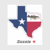 Texas Bass Flag Aufkleber (Blatt)
