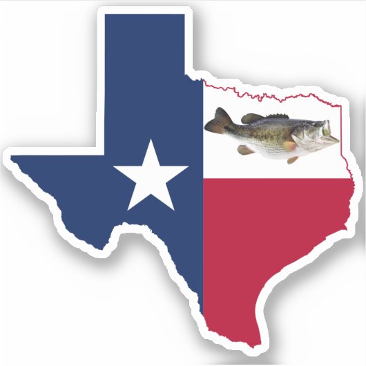 Texas Bass Flag Aufkleber (Vorderseite)