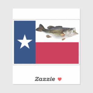 Texas Bass Flag Aufkleber