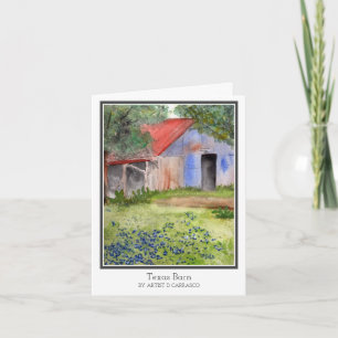 Texas-Bauernhof-Watercolor-Geburtstag Karte