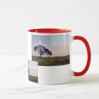 Texas-Baum und Flaggen-Tasse Tasse