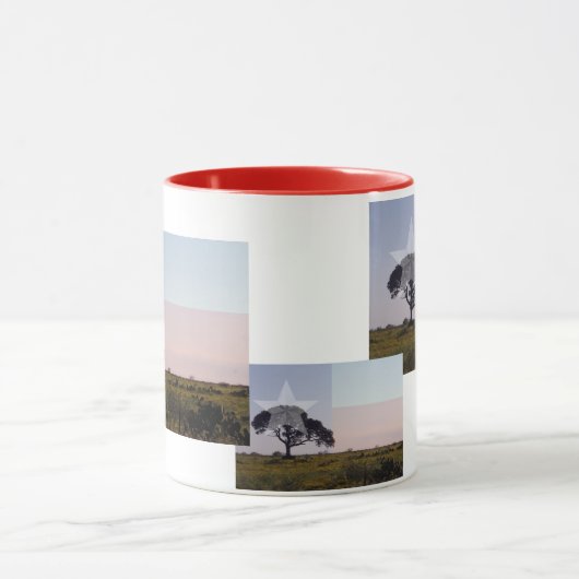 Texas-Baum und Flaggen-Tasse Tasse (Zentrum)