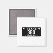 Texas BBQ Nummernschild Essen Fleisch Tx Austin Ge Magnet (Vorderseite/Rückseite)