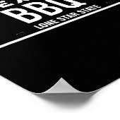Texas Bbq Nummernschild Essen Fleisch Tx Austin Ge Poster (Ecke)