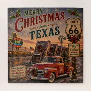 Texas BBQ Weihnachtsstraßen-Trip-Nacht Puzzle
