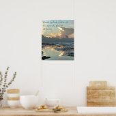 Texas Beach Sunrise, Scripture Verse, Psalm 118:24 Poster (Küche)